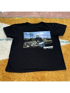 Ice Cube Shirt Men's Large Black Logo Hip Hop Rap Music Graphic Tee Short Sleeve
